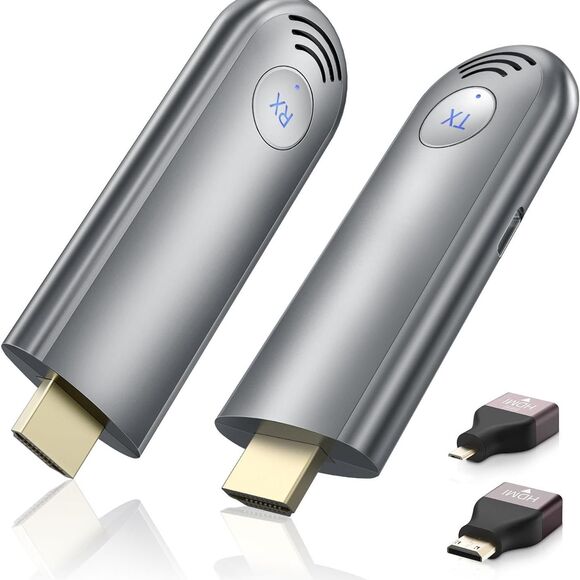 Wireless HDMI Transmitter & Receiver, Plug & Play Portable 2.4G/5G Extender Kit - Picture 1 of 7